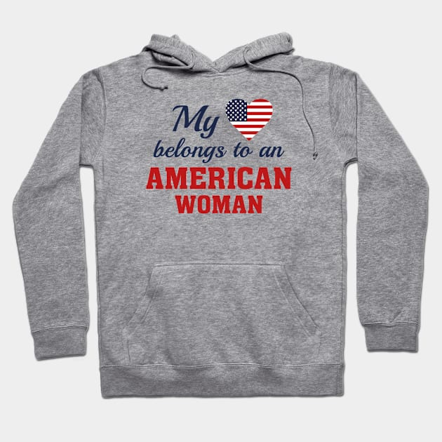 Heart Belongs American Hoodie by VectorPlanet